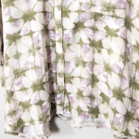 Sonoma Cotton Short Sleeve Button Up Shirt XXL Floral Casual Travel - Picture 5 of 9